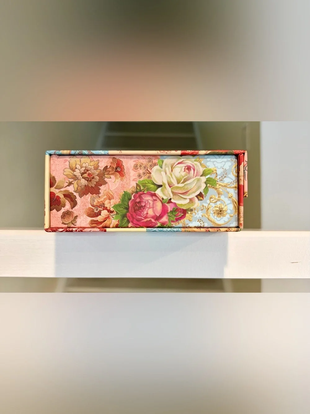 Punch Studio Vintage Floral Jewelry Box Trinket Organizer Keepsake